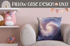 Glitter Space Pillow Design, Galaxy Pillow Template Product Image 1