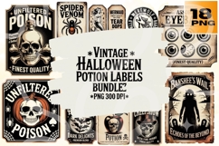 Vintage Halloween Potion Label Pack Product Image 1