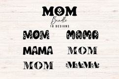 Floral Mom SVG Bundle, Mama Flower Text Cut Files Product Image 1
