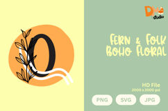 Fern &amp; Folk Boho Floral Monogram Product Image 1