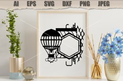 Airship Steampunk Clipart SVG Product Image 2