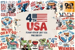 Funny 4th of July PNG Bundle 10 Product Image 1