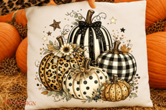 leopard print png,farmhouse fall png,rustic pumpkin png Product Image 1