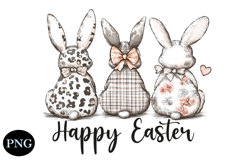 Happy Easter PNG Coquette Easter Bunny, Easter Bunny Product Image 1
