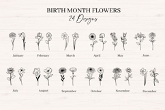 Birth Month Flower SVG | 24 Floral Designs Product Image 1