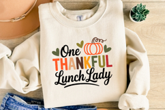 One Thankful Lunch Lady Svg | Thanksgiving Svg | Shirt Svg Product Image 2