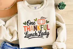 One Thankful Lunch Lady Svg | Thanksgiving Svg | Shirt Svg Product Image 2