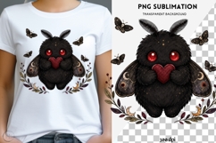 Cute Mothman PNG | Spooky Cryptid Clipart, Mothman Holding Product Image 1