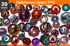 Halloween Wax Seals Clipart Bundle Halloween sublimation Product Image 1