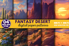 Fantasy Desert Background Digital Paper Bundle PNG Product Image 2