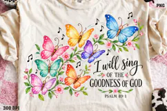 Christian Hope Shirt Design PNG, His Grace Renews My Tomorro Product Image 1