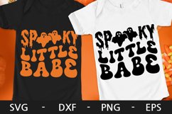 Spooky Little Babe svg, Toddler Halloween svg, Retro svg Product Image 1
