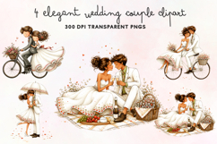 Elegant Wedding Couple Clipart PNG Product Image 1