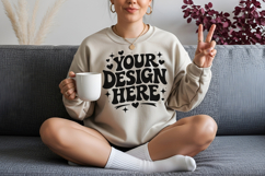 Chocolate Sweatshirt Mockup Set Chocolate Sweatshirt Mockup Product Image 5