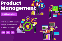 Product Management 3D Illustration Pack Product Image 1