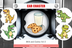 Car Coaster Milk and Cookie Product Image 1
