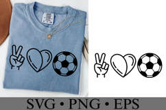 Peace Love Football Svg | Game Day Svg | Shirt Svg Product Image 2