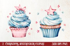 Christmas Cupcake Clipart, Christmas Clipart Product Image 1