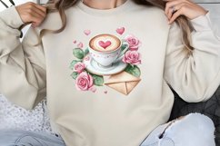 Valentine Coffee Clipart PNG Product Image 1