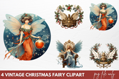 Vintage Christmas Cinema Clipart PNG Product Image 1
