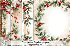 Christmas digital paper, background clipart Product Image 1