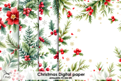 Christmas digital paper, background clipart Product Image 1