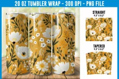 Botanical Flowers Tumbler Wrap | Flower Tumbler Wrap Product Image 1