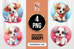 Cute Puppy Clipart Sublimation Png Product Image 1