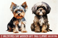 Valentine Pet Dogs Clipart, Valentine Pets Clipart Product Image 1