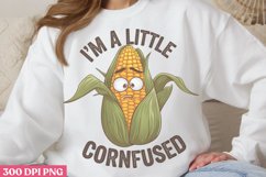 I'm a Little Cornfused PNG, Funny Puns Sublimation PNG Product Image 2