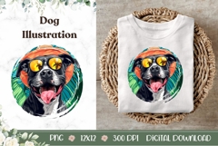 Summer Staffordshire Terrier Dog llustration Product Image 1