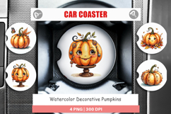 Decorative Pumpkins Car Coaster Product Image 1