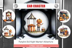 Car Coaster Pumpkin Market Adventure Product Image 1