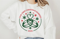 Our First Christmas Married 2025 Svg Design Product Image 1