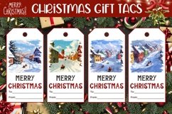 Christmas Village Gift Tags, Winter Town Gift Tag Designs Product Image 1