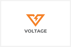 Voltage Letter V Geometric Vector Logo Design Product Image 1