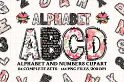 Mother's Day Alphabet clipart, mother’s day letters doodle Product Image 1