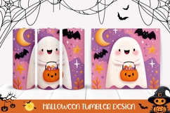 Cartoon Halloween Tumbler, Kawaii Halloween Ghost Tumbler Product Image 1