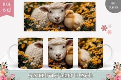 Easter Lamb Mug Design, Easter Chick Mug Template Product Image 1