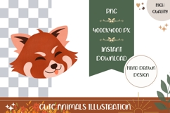 Red Panda Illustration, Red Panda PNG, Cartoon Animals PNG Product Image 1