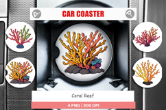 Car Coaster Coral Reef Product Image 1