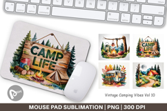 Mouse Pad Vintage Camping Vibes Product Image 1