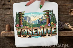 Yosemite PNG, Vintage National Park Half Dome Sublimation Product Image 1