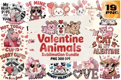 Valentine Animals PNG Bundle 19 Product Image 1