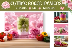 Milk Cutting Board, Matcha PNG, Smoothie PNG Product Image 1