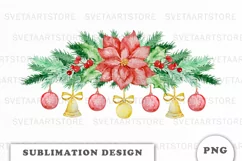 Watercolor Christmas Decor sublimation png Product Image 1