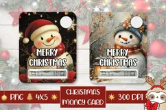 Watercolor Snowman Money Card, Christmas Gift Card Designs Product Image 1