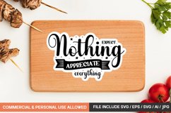 Expect Nothing Appreciate Everything Sticker Design Product Image 1