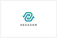 Hexagon Arrows logo design vector template Product Image 1