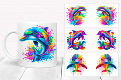 Rainbow Animals Mug Bundle. Colorful Animals Sublimation Product Image 2